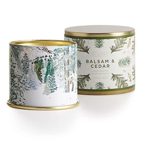 Illume Noble Holiday Collection Balsam & Cedar Vanity Tin, 11.8 oz Candle