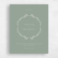 Green Wedding Save the Date - Kently Portrait
