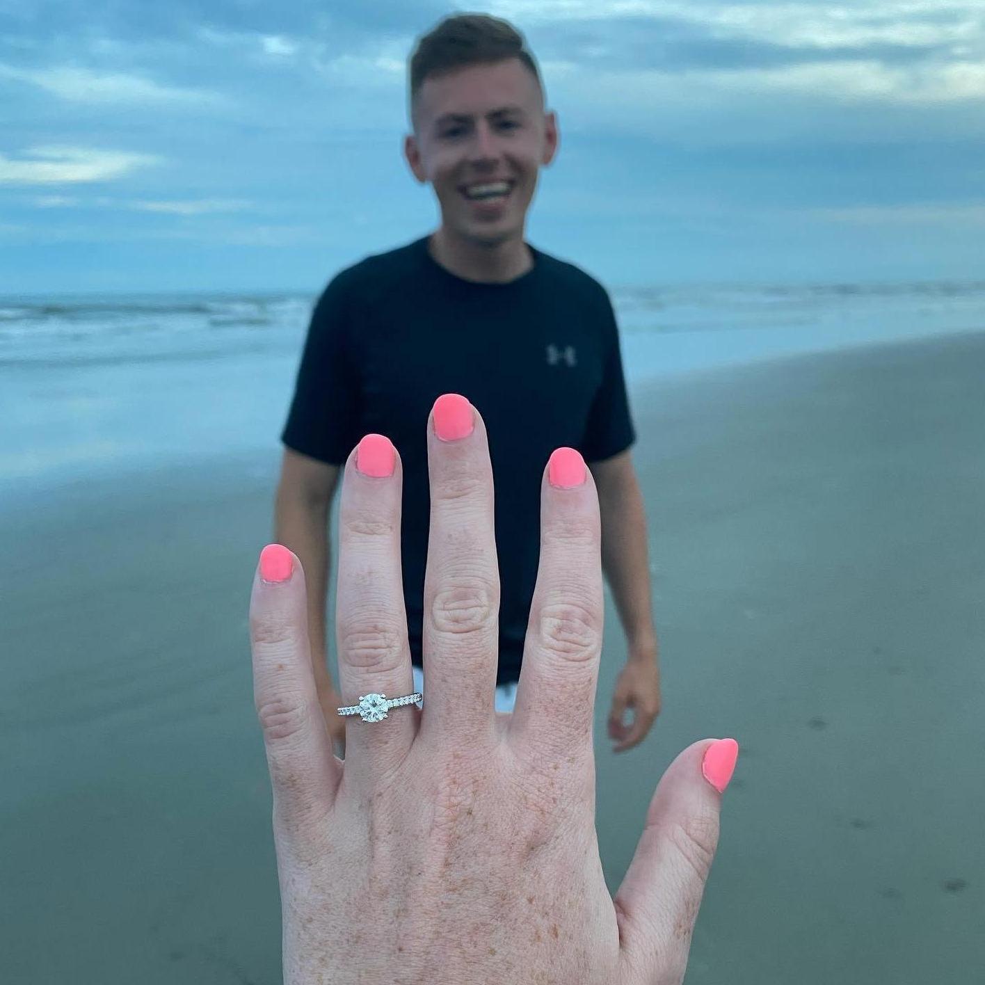 Engaged at Sunset Beach