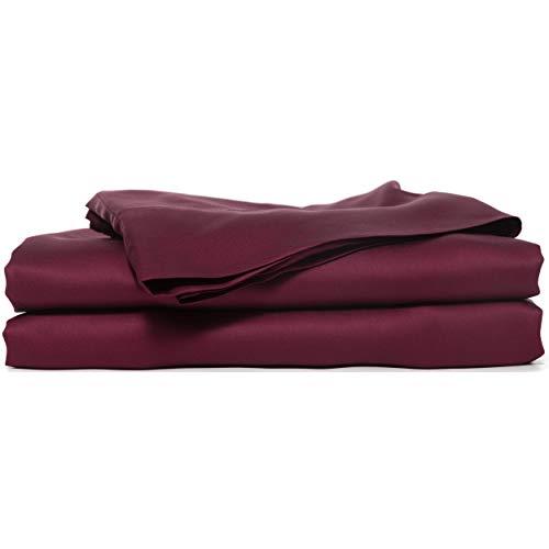 Hotel Sheets Direct 100% Bamboo Bed Sheet Set - 4 Pieces Fitted Sheet, Flat Sheet, 2 King Size Pillowcases 20x40 inch - Soft as Silk - Machine Washable - 1600 Thread Count (King, Burgundy)