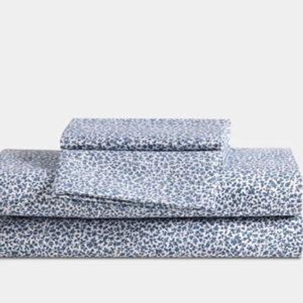 Classic Percale Core Sheet Set; Queen; Mini Vine in Storm