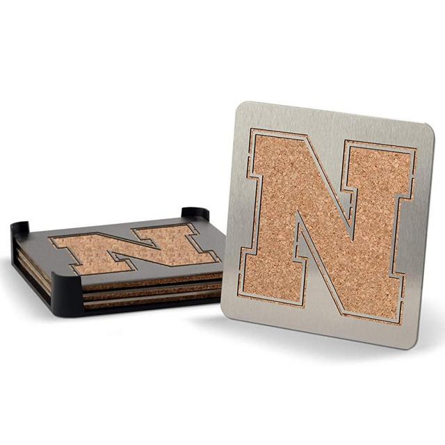 YouTheFan NCAA Boasters, 4-Piece Stainless Steel Laser-Cut Team Coaster Set