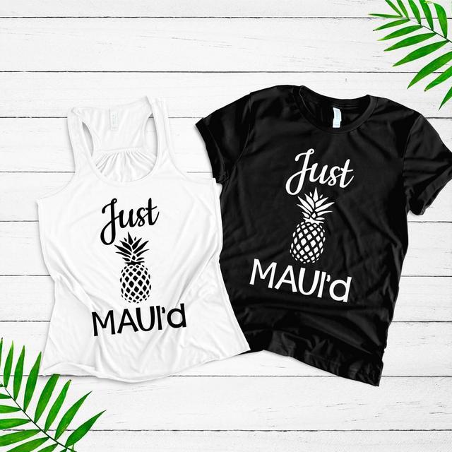 ETSY Just Mauid Shirt Set - Husband and Wifey Shirts for Hawaii Honeymoon