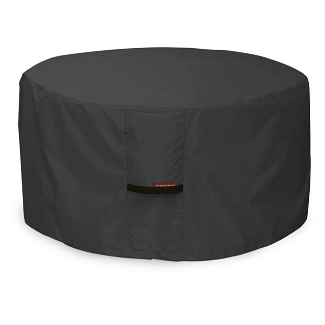 Porch Shield Fire Pit Cover - Waterproof 600D Heavy Duty Round Patio Fire Bowl Cover Black - 36 inch