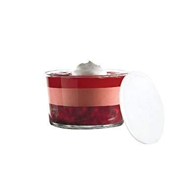 Anchor Hocking Presence Party Bowl with White Plastic Lid , Crystal clear - 96983