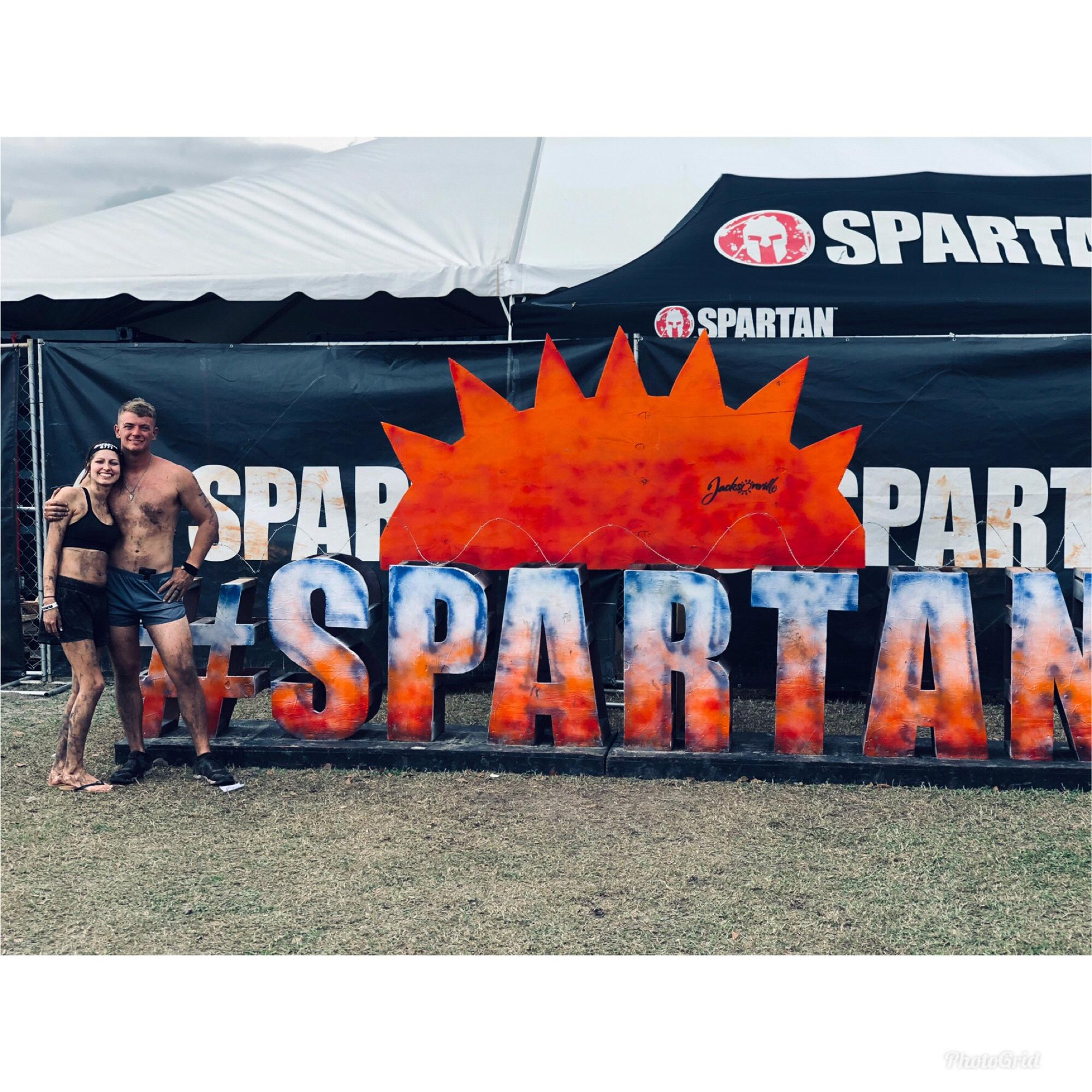 Our first ever Spartan race together! Clanie has always been passionate about working out and being active. He has taken me out of my comfort zone and challenged me, now im addicted!