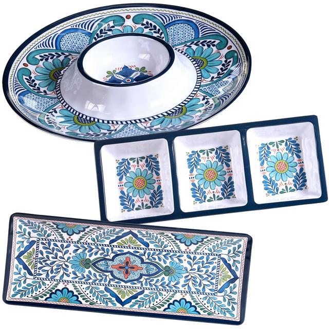 Certified International Talavera 3-Pc. Melamine Hostess Set
