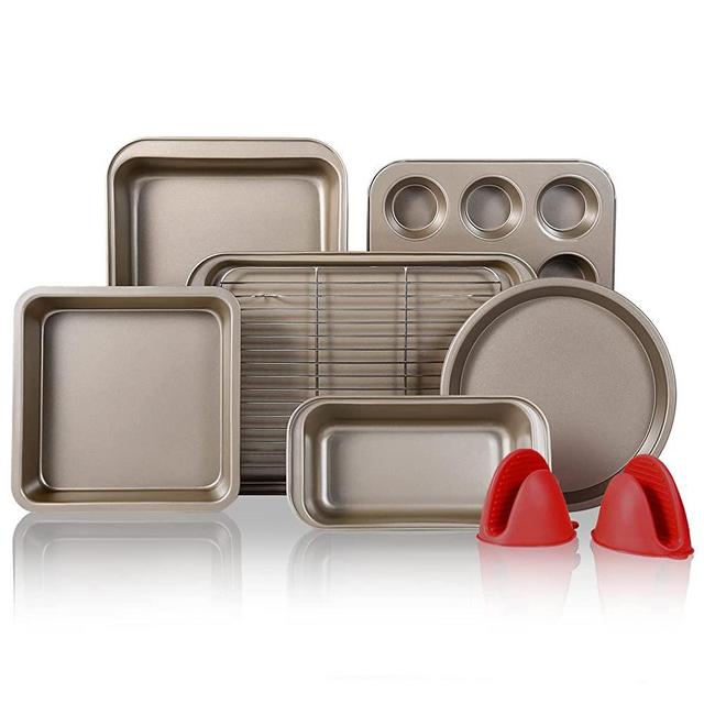 KITESSENSU Baking Pans Sets, Nonstick Bakeware Set 7-Piece