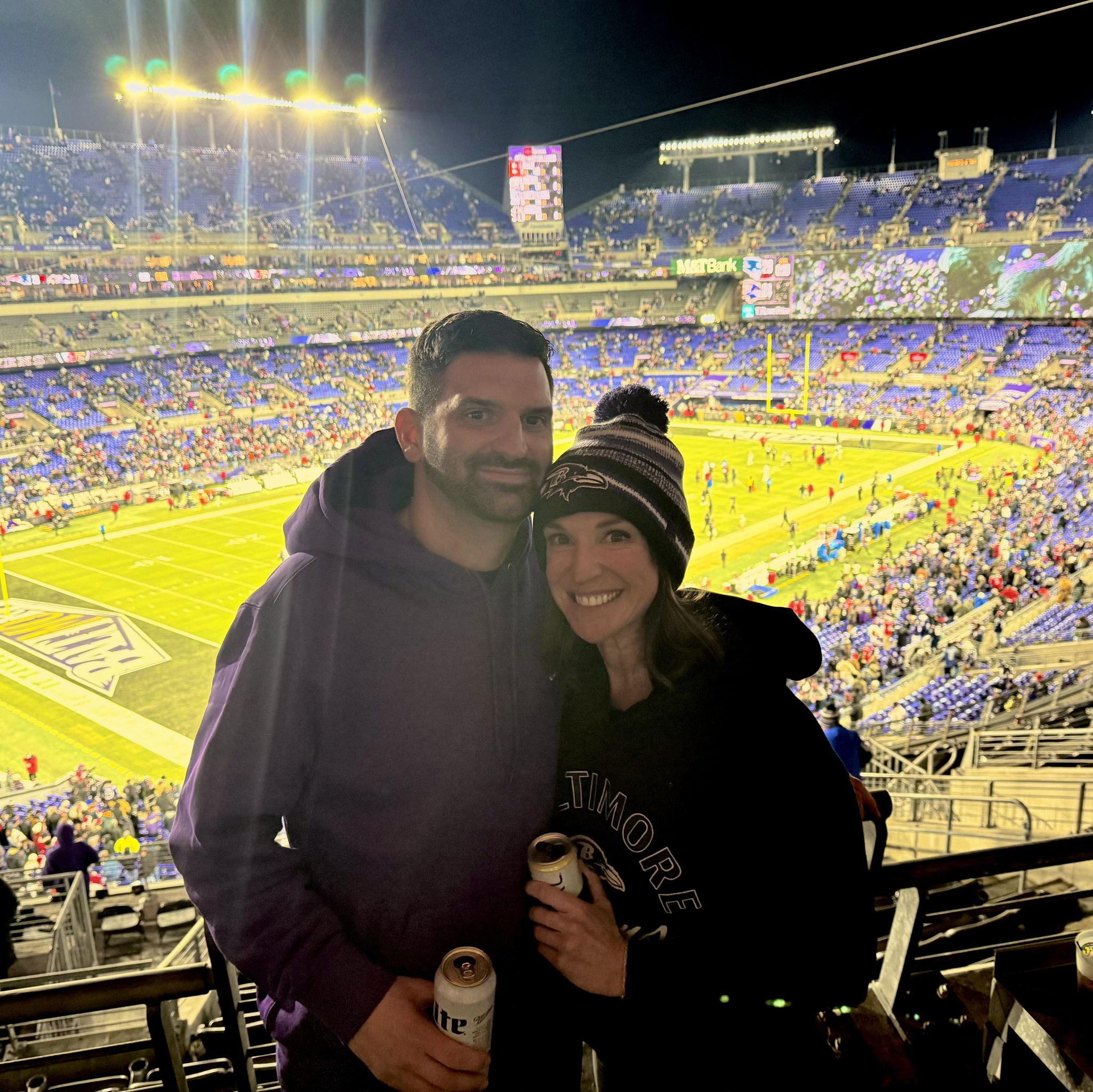That suite life at the Ravens vs Patriots game in December (thanks again, Jamie and Eddie)! :D