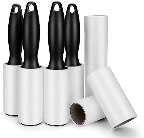 480 Sheet Extra Sticky Lint Roller - Pet Hair Remover for Clothes - 4 Handles + 8 Refills Pack… (4 Handles + 8 Refills)