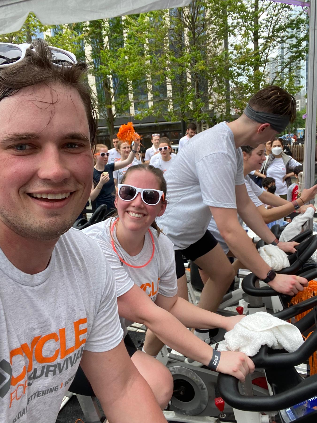 Our first year participating in Cycle for Survival for Team Slay in NYC