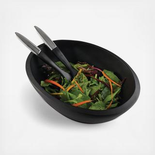 Noir 3-Piece Salad Bowl & Server Set