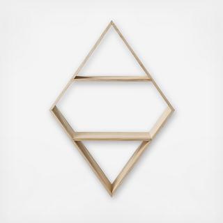 Diamond-Shaped Wall Shelf