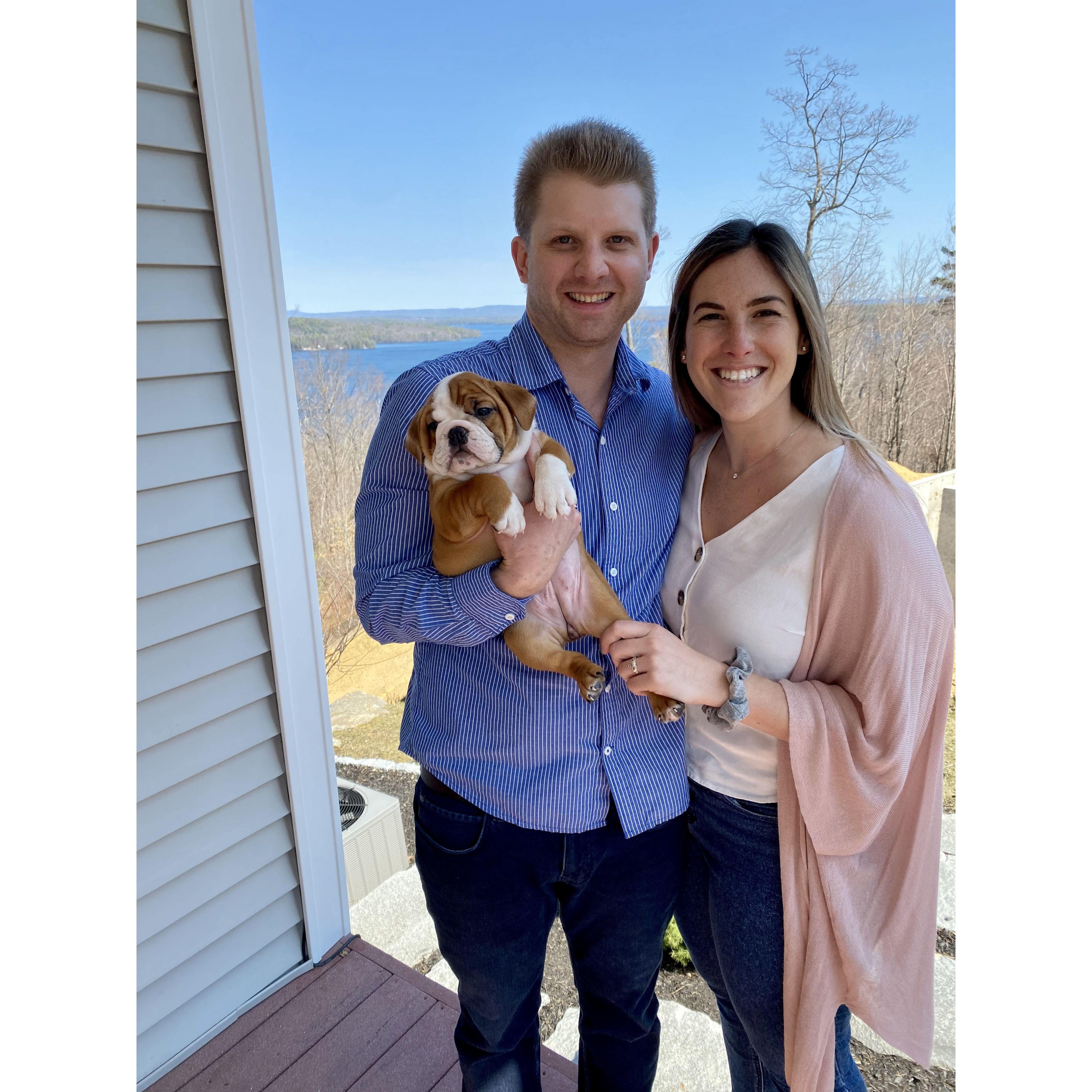 Easter (the day after we picked up Zoe) in 2021