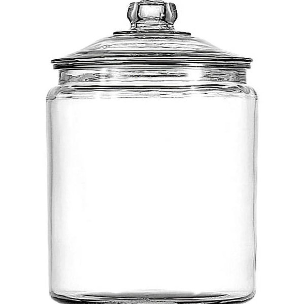 Anchor Hocking Heritage Hill Glass Jar with Lid, 1 Gallon, Well Suited to Pantry Jar Storage and Display