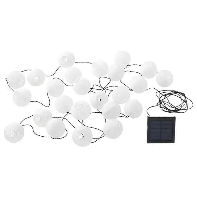 SOLARVET LED string light with 24 lights, outdoor solar-powered, ball white