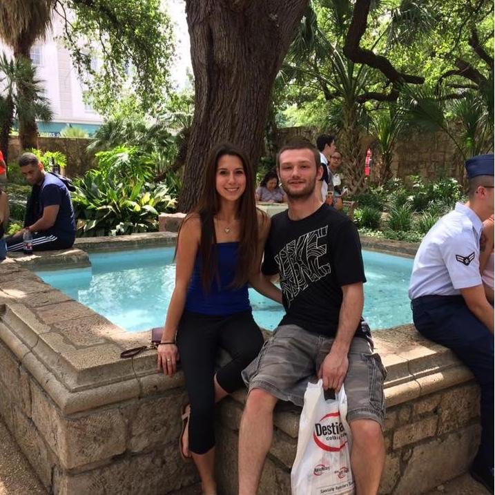 Behind the Alamo in San Antonio, Texas.