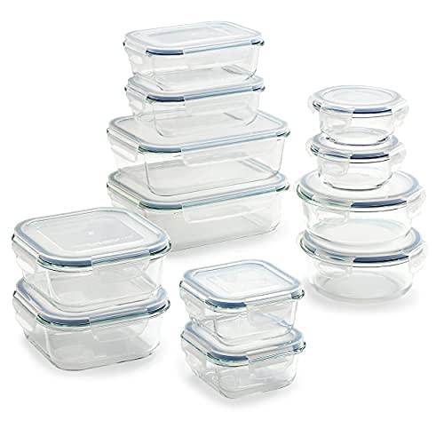 1790 Glass Food Storage Containers with Lids, [18 Piece] Glass Meal Prep  Containers, Airtight Glass Lunch