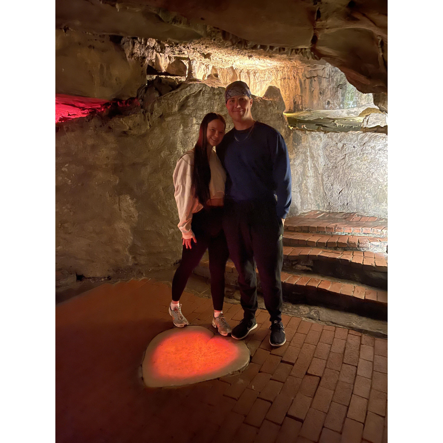 Howes Cavern has a legend stating that if you stand on the calcite heart and you're not married, you will be within a year. Paul made me walk over the heart with him and we got married a year later!