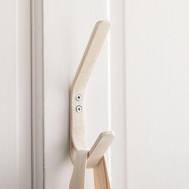 Bamboo Wall Hook, Whitewash