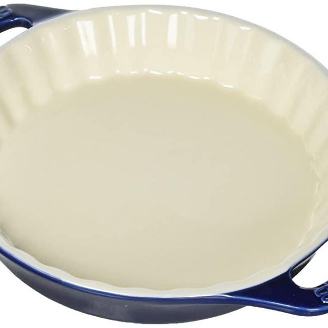 STAUB Ceramics Bakeware-Pie-Pans Dish, 9", 9-inch, Dark Blue