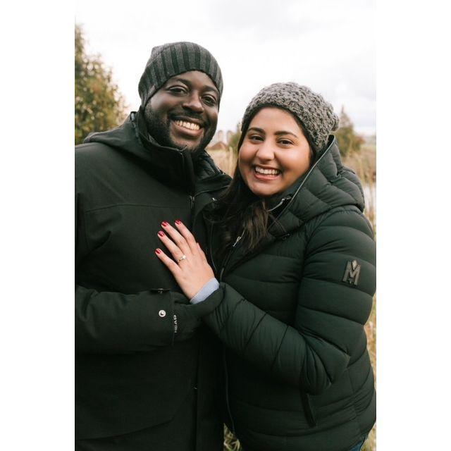A few minutes after getting engaged, November 2021