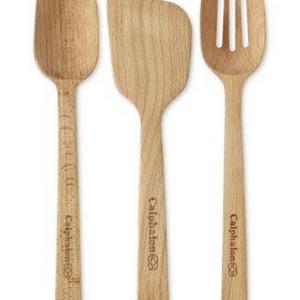 Calphalon - 3 Piece Solid Beechwood Kitchen Utensil Set