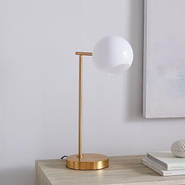 Staggered Glass USB Table Lamp - Milk - set of 2