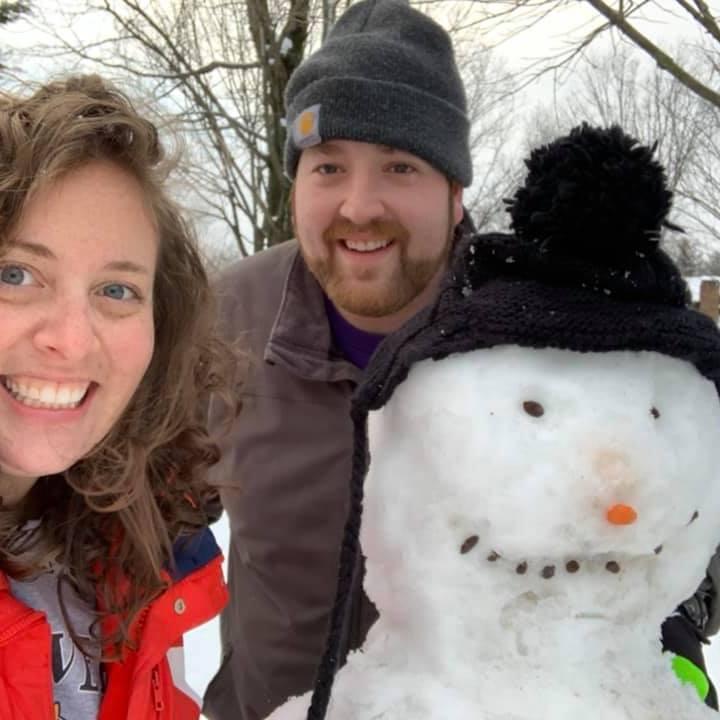 Good to be childlike in the first snow of the year!