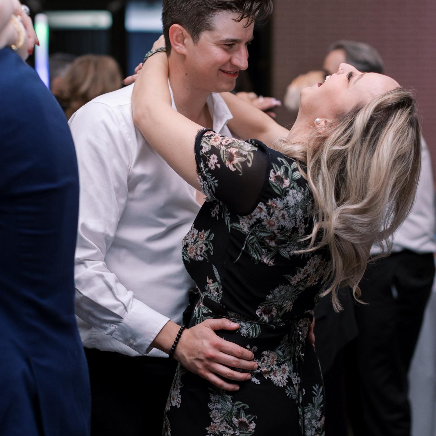 Dancing at Connor and Erica's wedding!