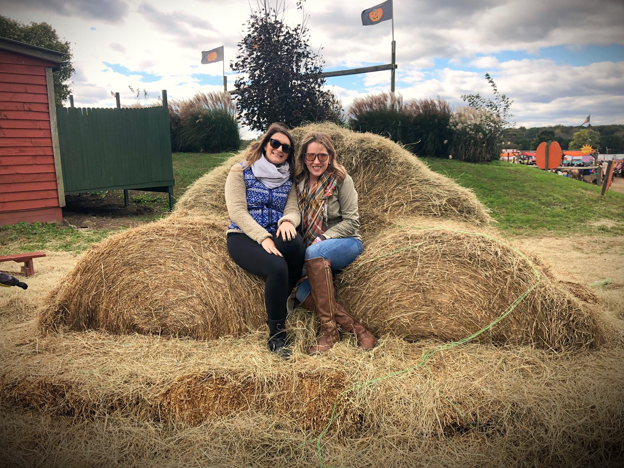 Pumpkin Picking with bridesmaid Amanda