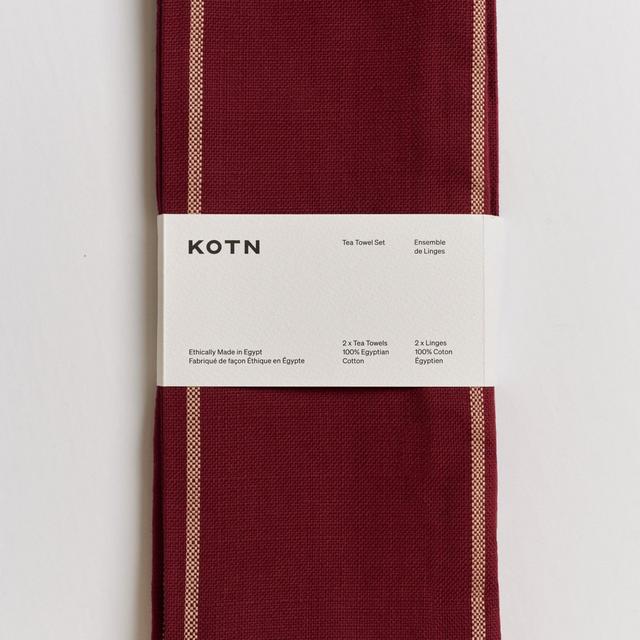 Tea Towel (Set of 2), Color: Zinfandel/Cashmere