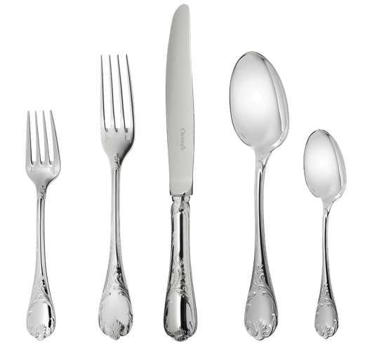 Silver-Plated Five-Piece Flatware Set