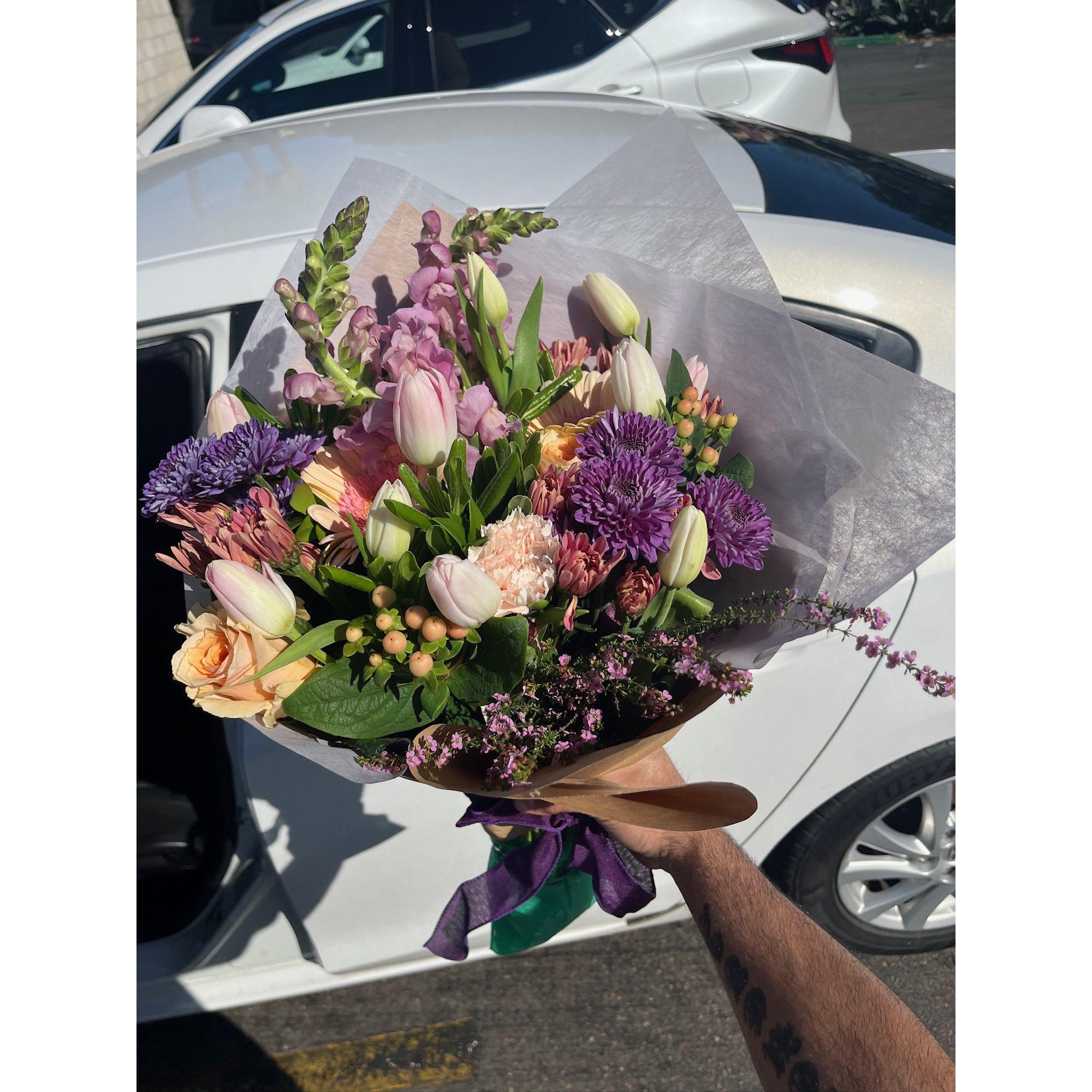 I customized a bouquet of flowers to give her when I ask her to officially be my girlfriend. 4/15/24