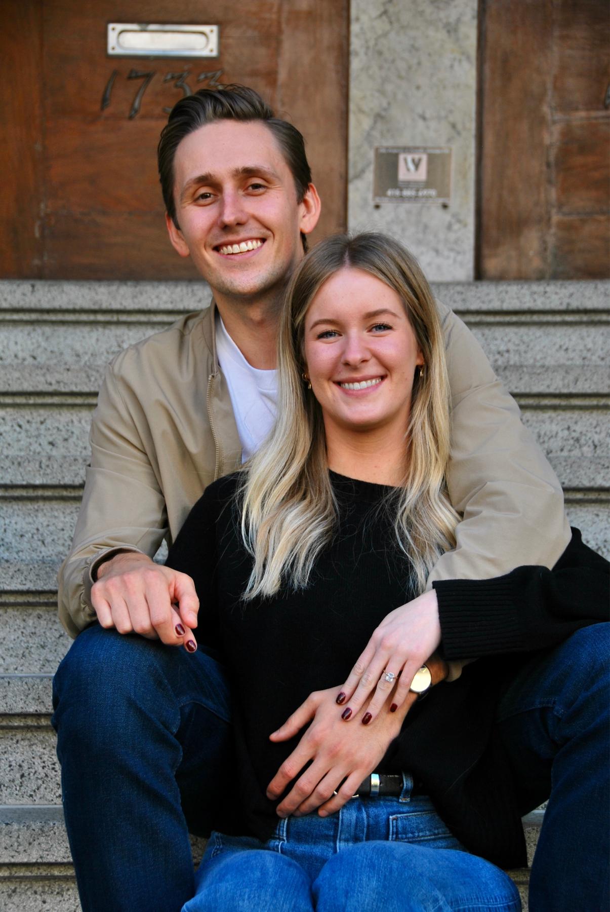 On our front steps in Russian Hill