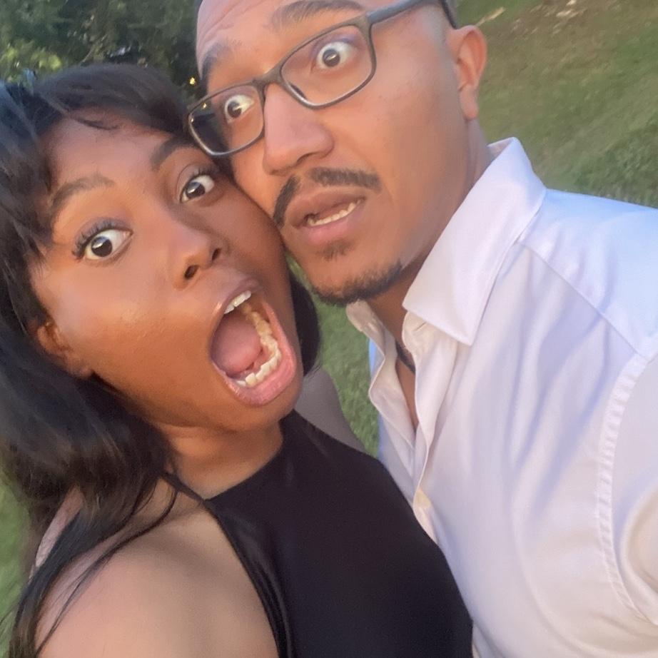 Our first wedding together