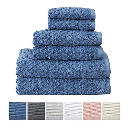 AMOUR INFINI Super Saver Bundle Pack of 4 Terry Dish Towels + 8 Dish Cloths  | Ultra Soft and Absorbent Kitchen Towel & Dishcloth Combo | 100% Cotton