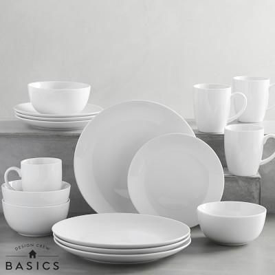 Design Crew Basics 16-Piece Coupe Dinnerware Place Setting