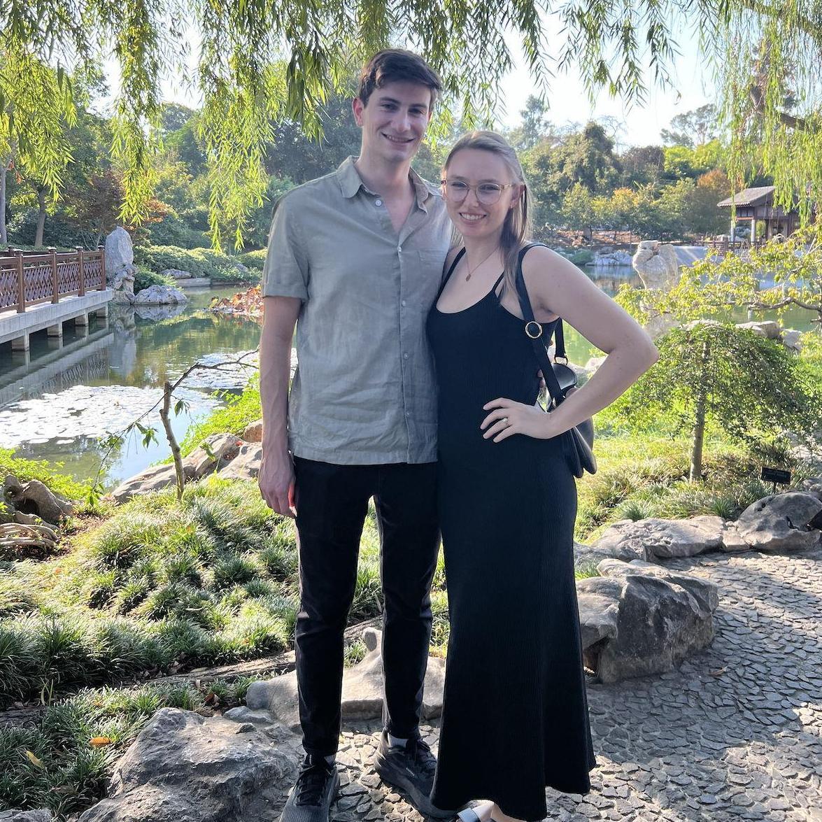 Huntington Gardens, right after Judah proposed!