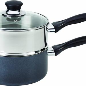 T-fal B1399663 Specialty Stainless Steel Double Boiler with Phenolic Handle Cookware, 3-Quart, Silver