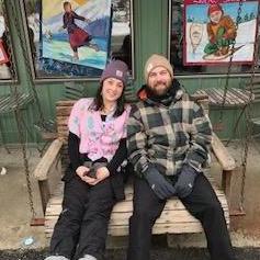 taking a break from cross country skiing in Plain, Washington
