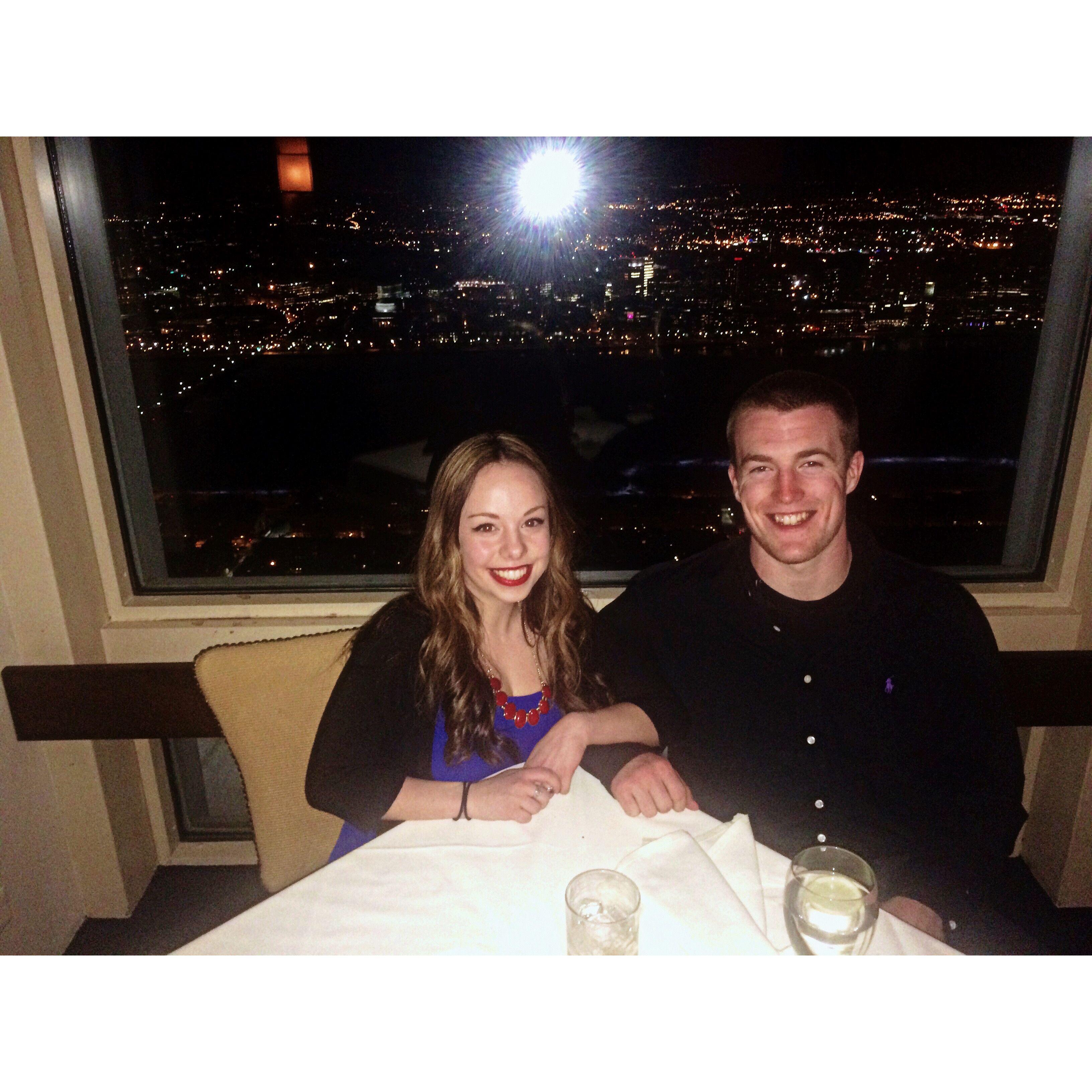 Anniversary dinner at Top of the Hub 2015❤️