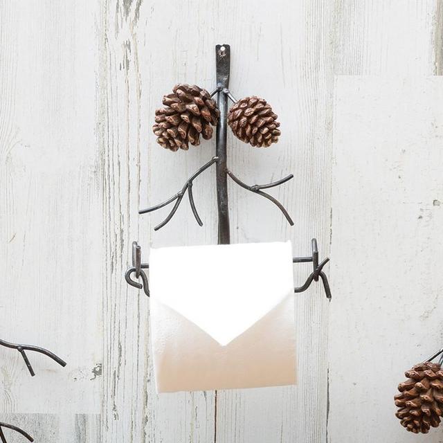 Woodland Pinecone Toilet Paper Holder