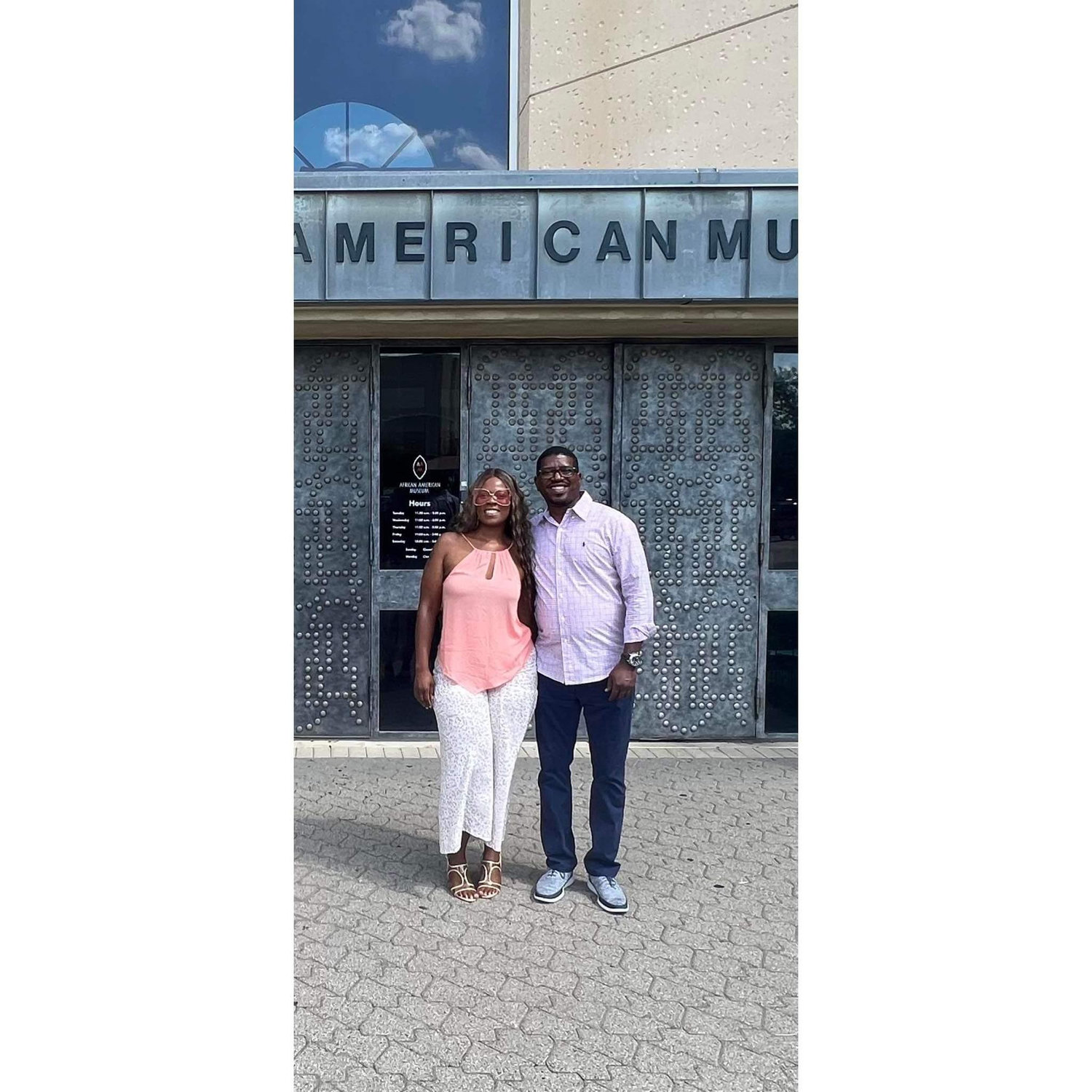 Enjoying a date to the African American Museum.