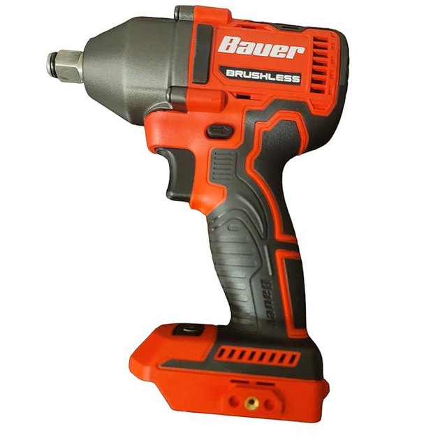 Generic 3-Speed Impact Wrench 20V Brushless Cordless 1/2 in. - Tool Only -, Lightweight, Red