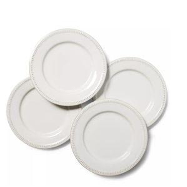 4 Sur La Table Pearl Stoneware Salad Plates