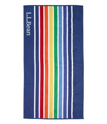 Seaside Beach Towel, Rainbow Stripe