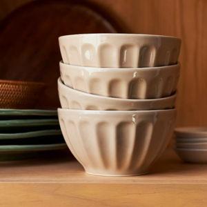 The Latte Stoneware Cereal Bowls, Set of 4: Amelie Edition