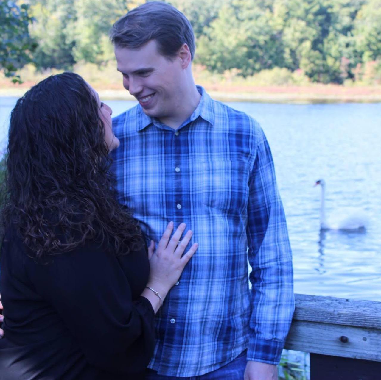 Engagement shoot. Yes, the swan is real.