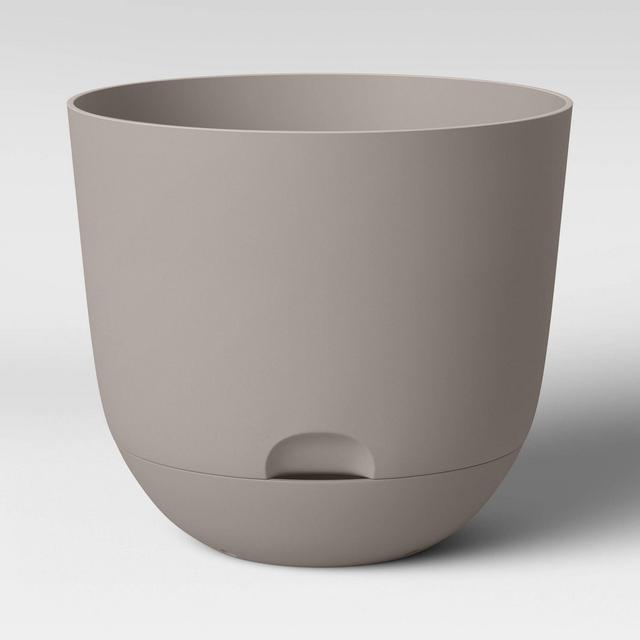 12" Self Watering Planter Pewter Fog Gray - Room Essentials™